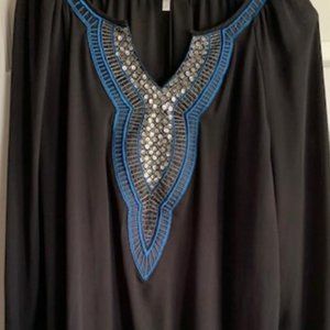 Lovely lightweight black tunic top XL
